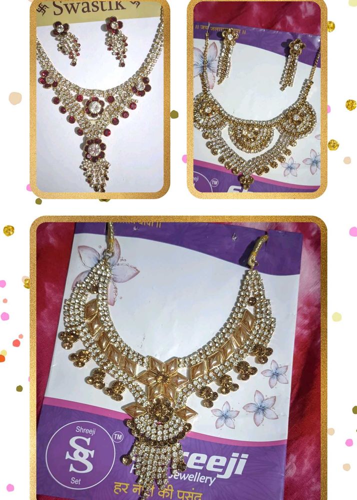 Combo Of 3 Sparkling Jewelry Set