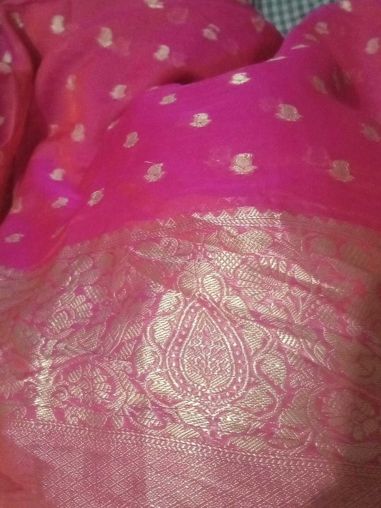 Pink Banarasi Saree
