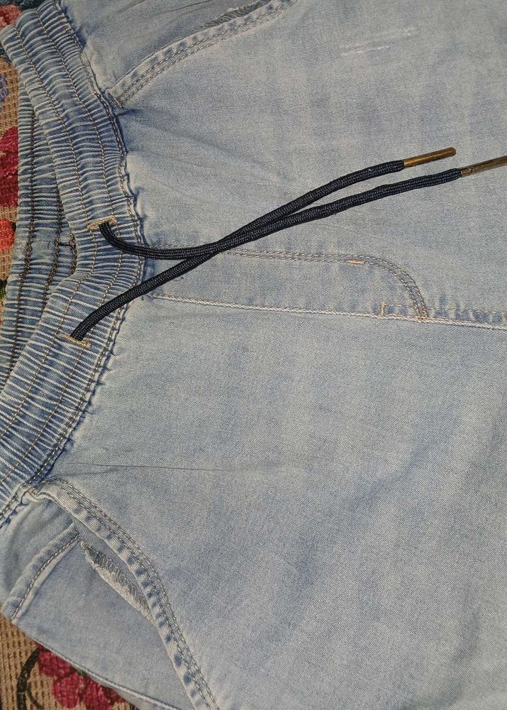 Light Wash Denim Joggers