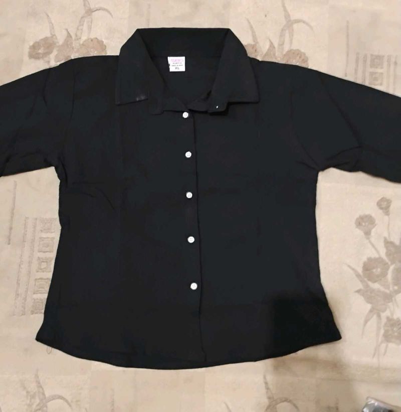 Elegant Black Button-Down shirt all sizes