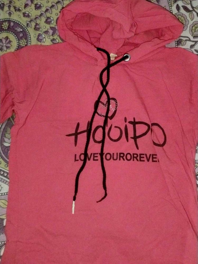 Pink Graphic Hoodie