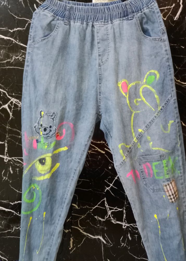 BaronHong Wide Leg Denim Jeans Art