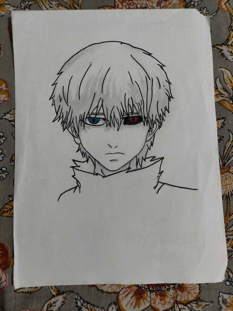 Ken Kaneki - Anime Pencil Sketch