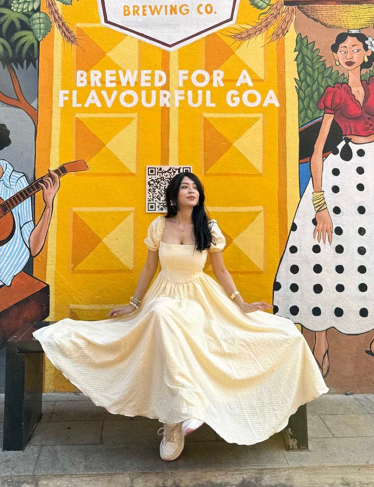 Gingham Yellow Maxi Dress