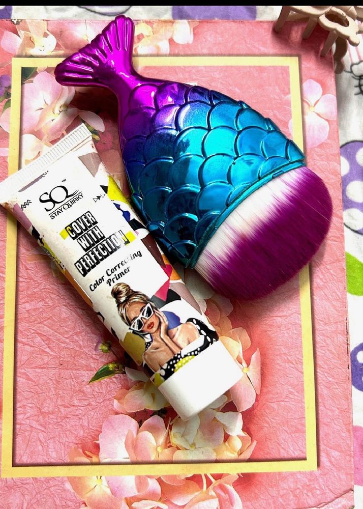 2 ITEMS BOX 📦 STAY QUIRKY Primer &amp; MAKEUP BRUSH