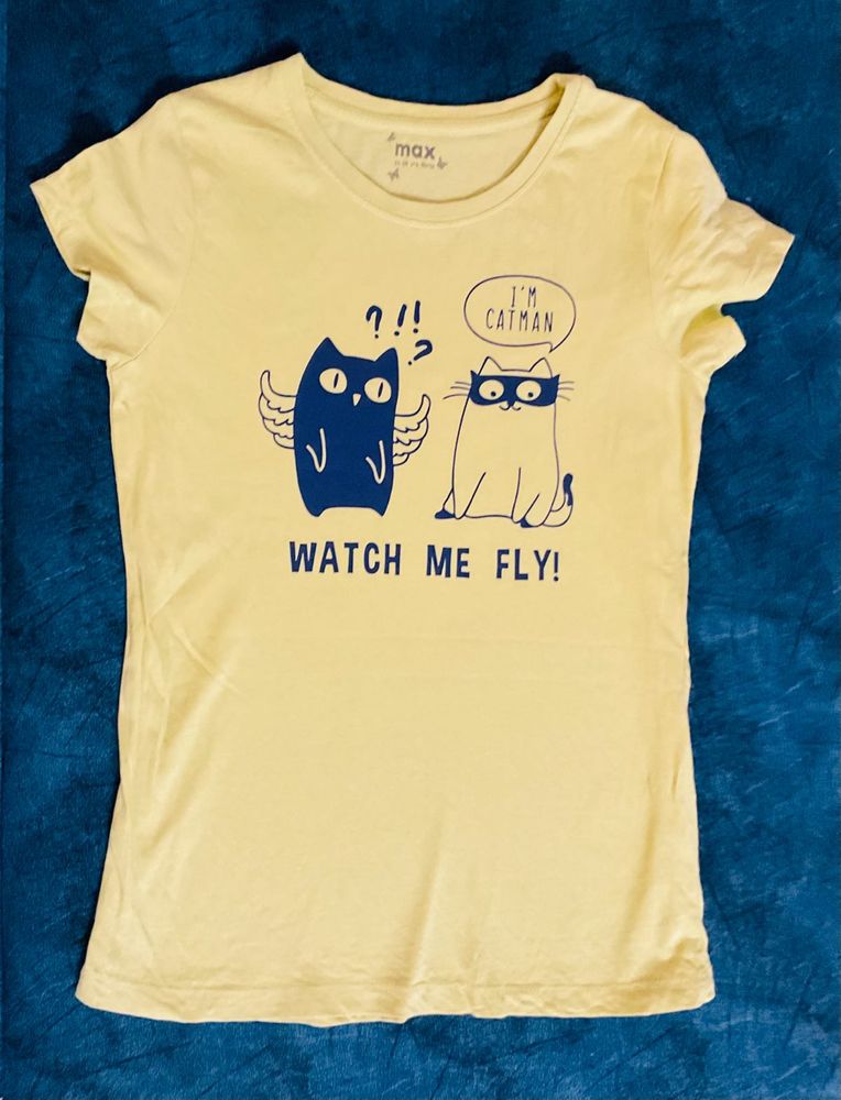 MAX - Cute Graphic Print Tee For 13-14 Yrs