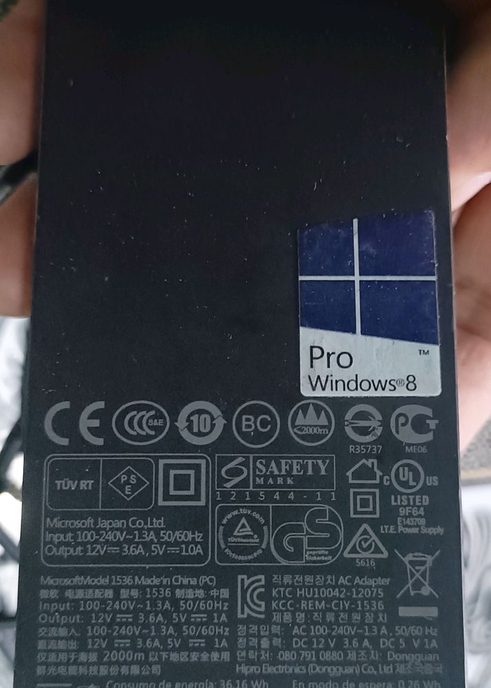 Microsoft Surface Pro &amp; Pro2 Power Adapter1536