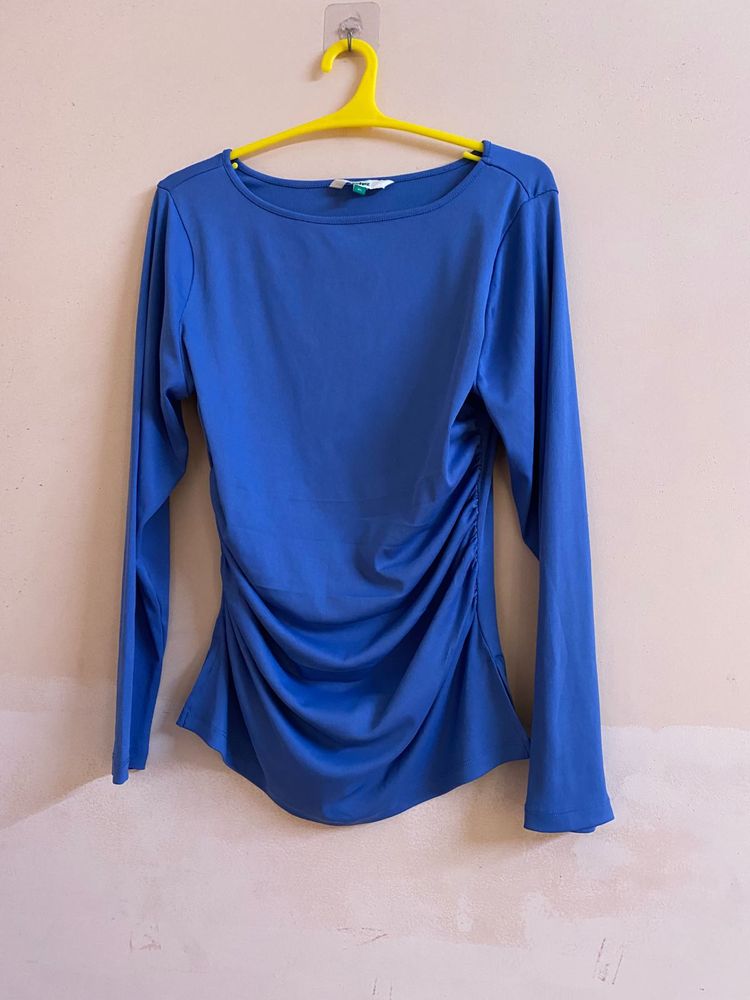 M11- Blue Long Sleeve Top Stylish