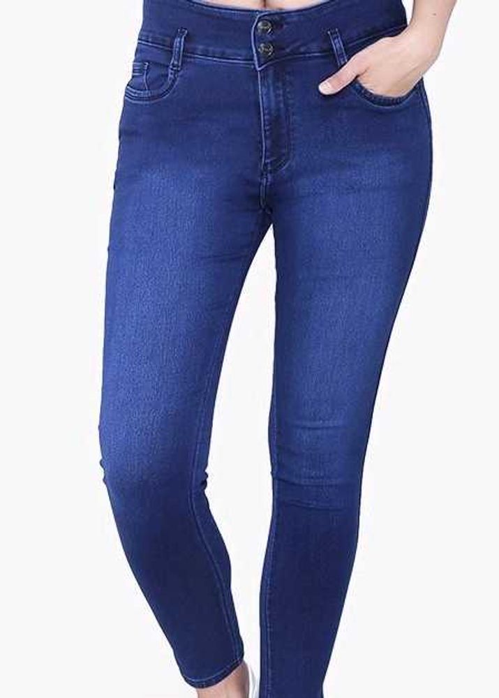 Dark Wash High-Waisted Skinny Jeans
