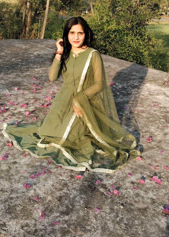 Anarkali Kurti And Dupatta 📌 Perfect Match
