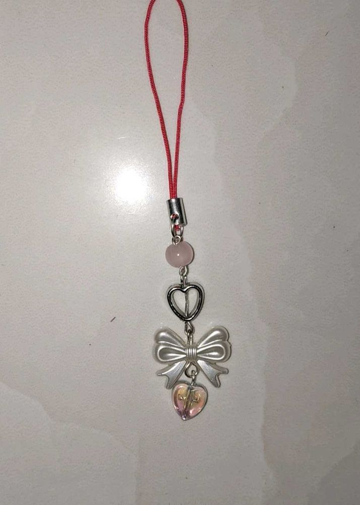 Cute Bow &amp; Heart Phone And Bag Charm ✨🎀🩷