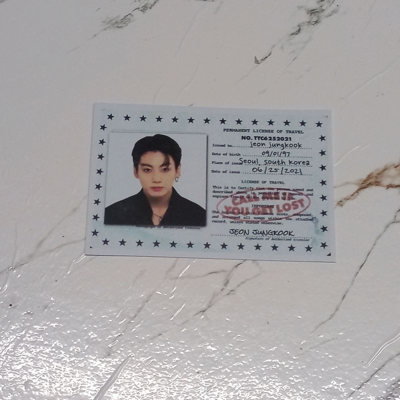 Jungkook Id Card