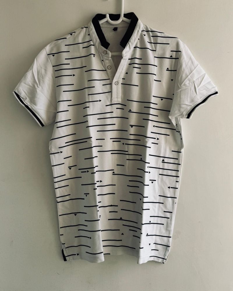Striped White T-Shirt