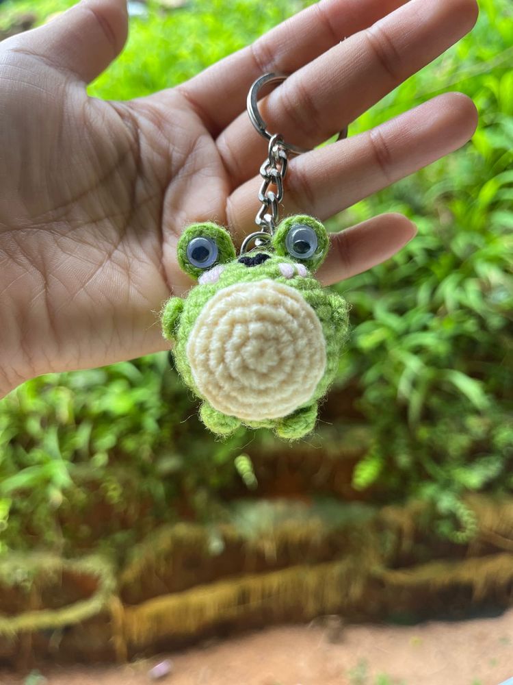 Crochet Froggy Handmade Amigurumi Keychain
