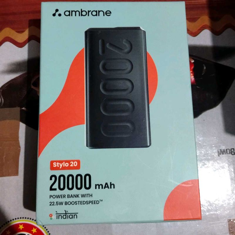 Ambrane Stylo 20 20000 mAh Fast Charging PowerBank