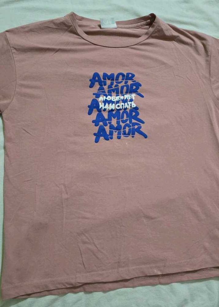 Pink Amor Graphic Oversized T-Shirt