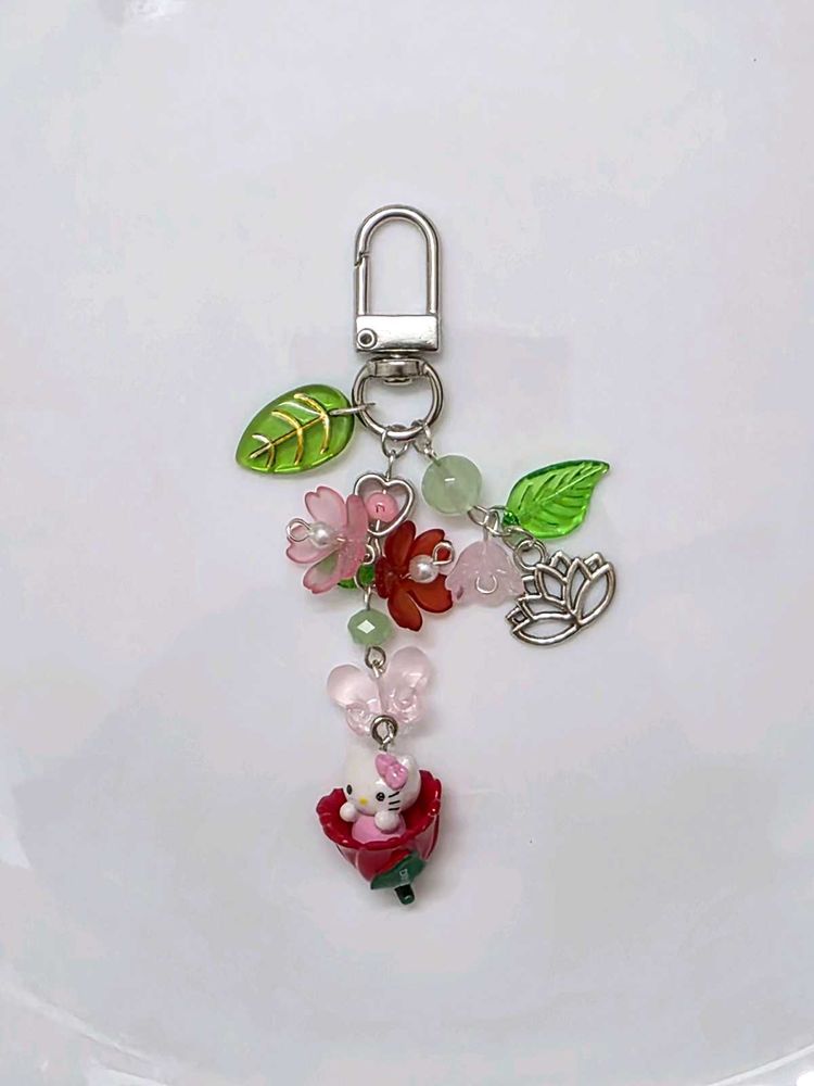 Rose Hello Kitty Keychain