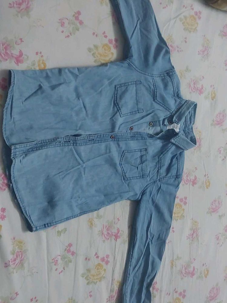 Denim Button-Down Shirt