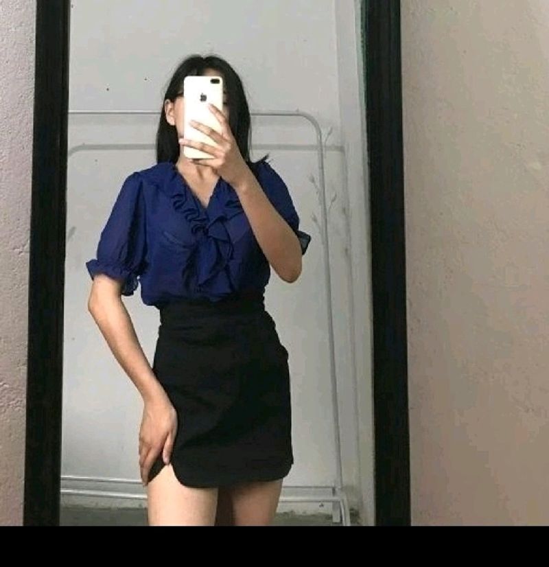 Y2k Ruffle Shirt.