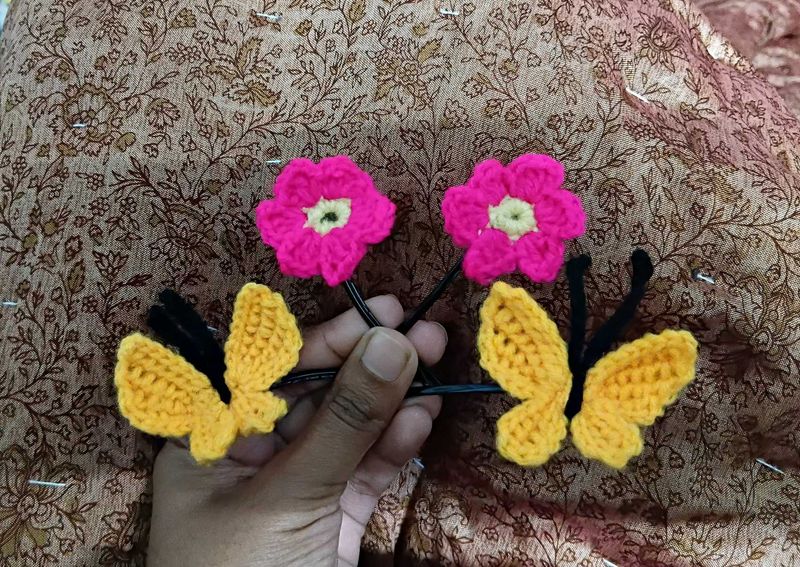 Crochet Hair Pins - Set of 2