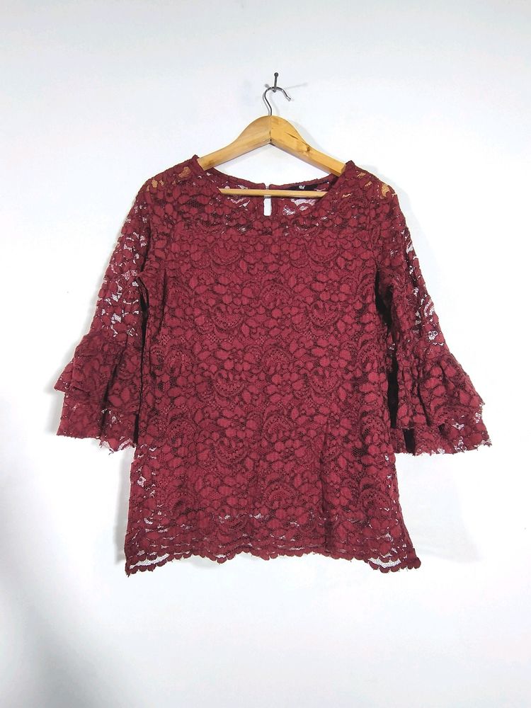 Maroon Lace Tops (Women&#39;s)