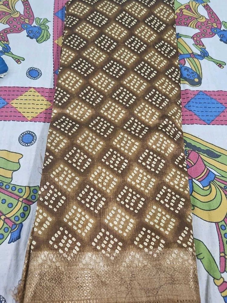 Cotton Silk Bandaj Saree