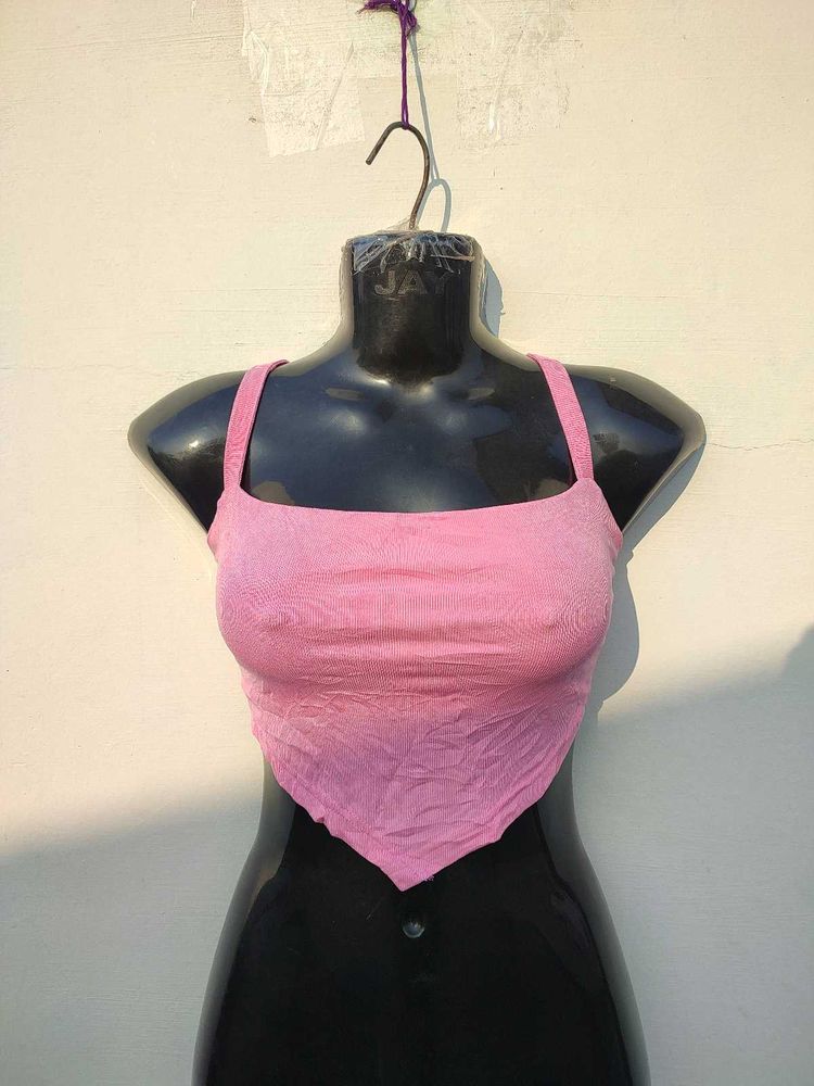 Shein Pink Backless Cute Top