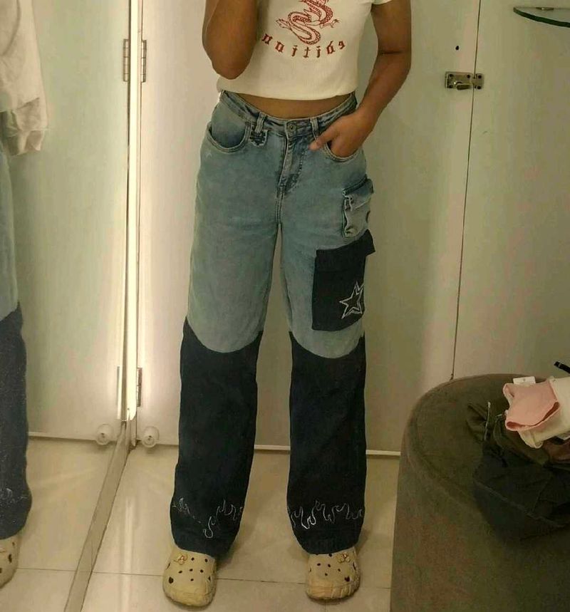 Roadster Wideleg Double Coloured Jeans