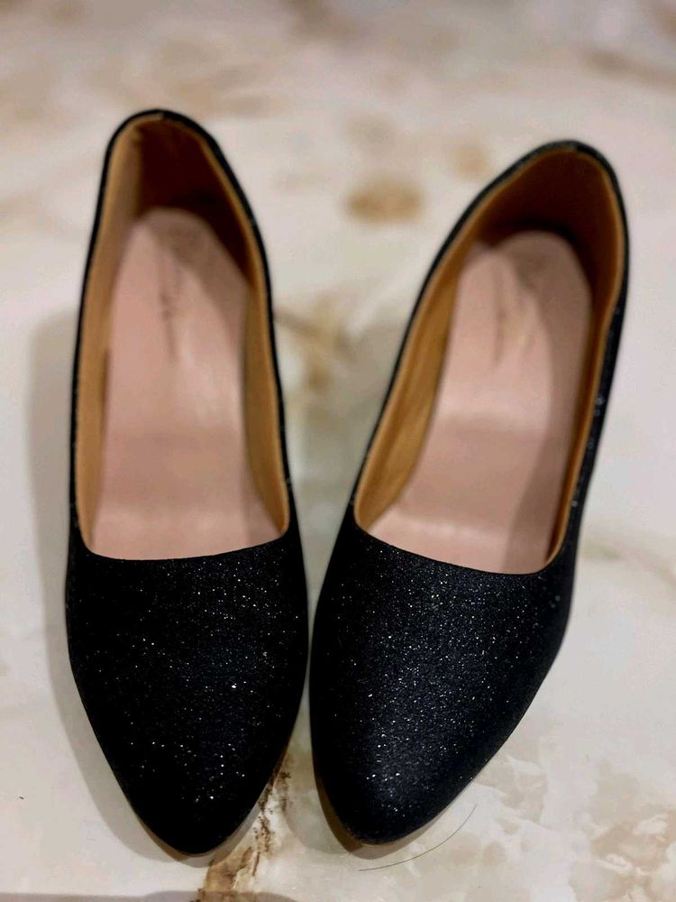 Sparkly Black Heels