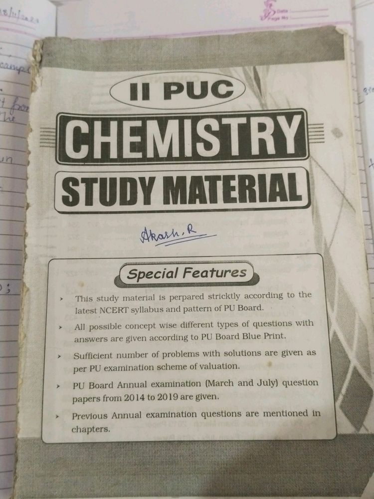 srEChemistry 2nd Puc Material And 3 Model Question