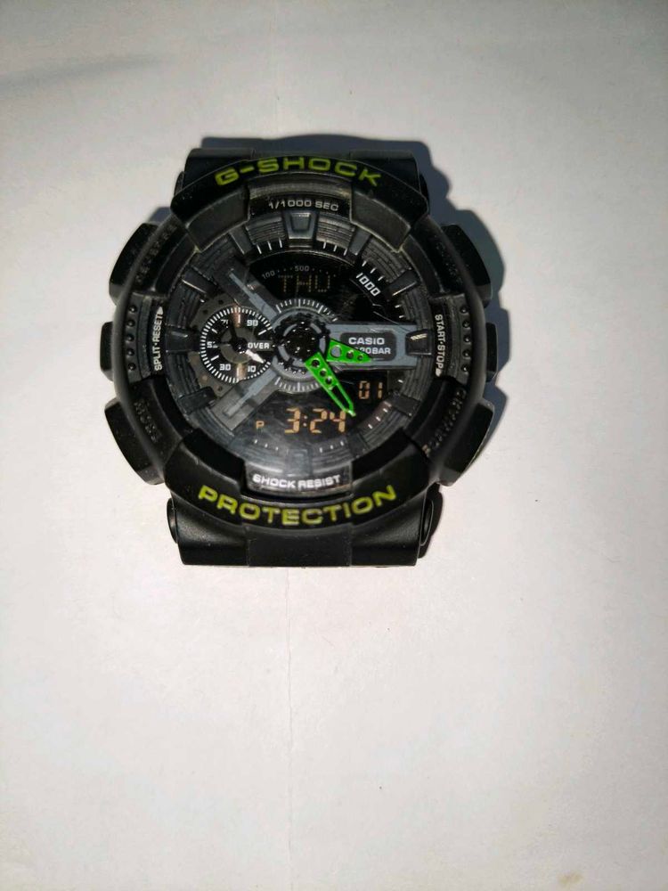 G-Shock Ga110 Black &amp; Green Watch [First Copy]
