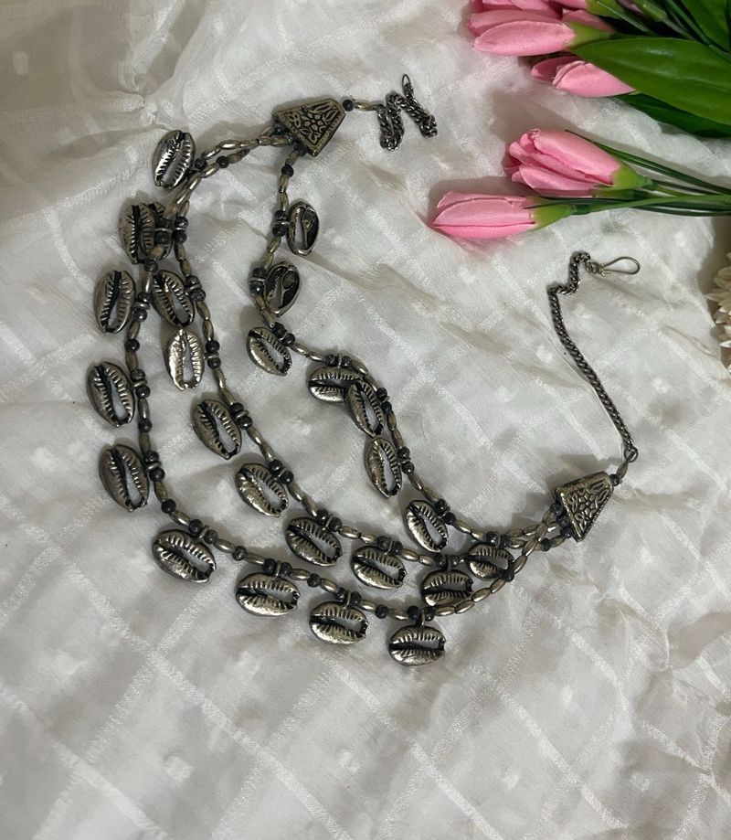 Two Sets Of Oxidised Necklaces