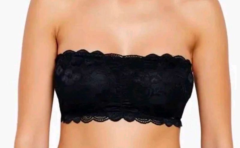 Black Lace Bandeau Bra