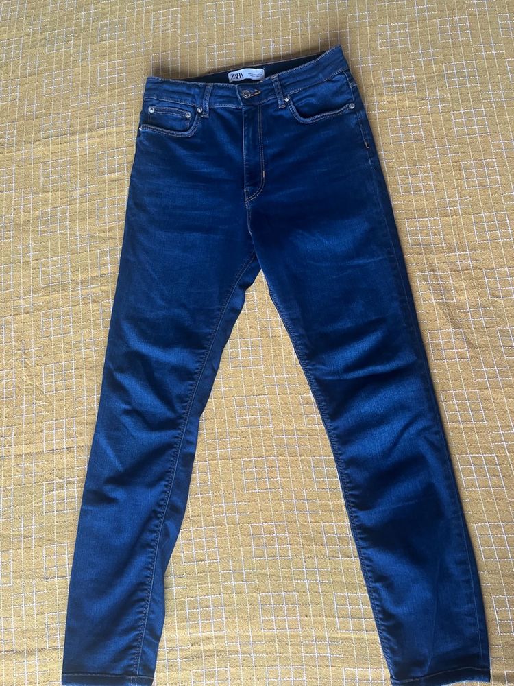 Zara Dark Blue Slim Fit Denim Used Only Once