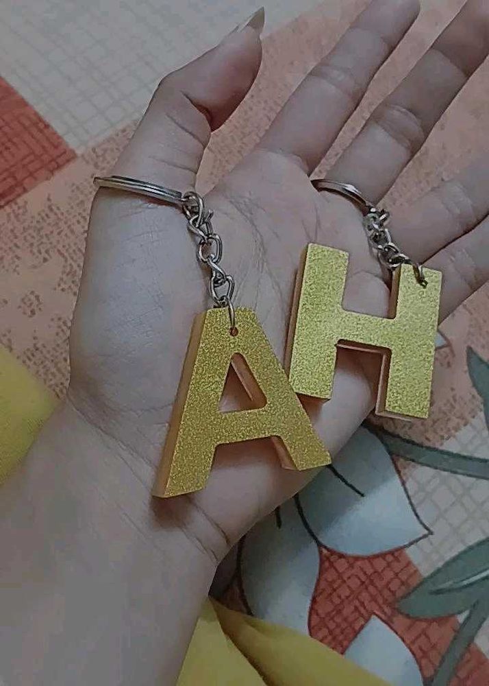 Letter Keychain A &amp; H