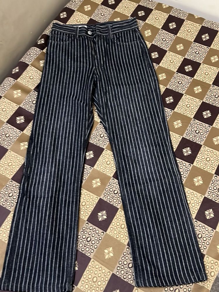 Striped Flare Jeans