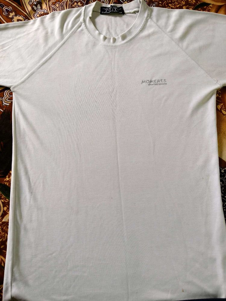 White &#39;Moments&#39; Graphic  Full Sleeve Tee