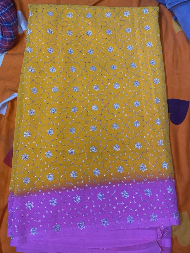 Yellow &amp; Pink Saree