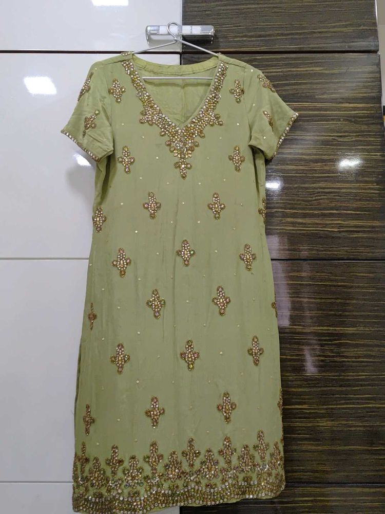 Embellished Green Tunic