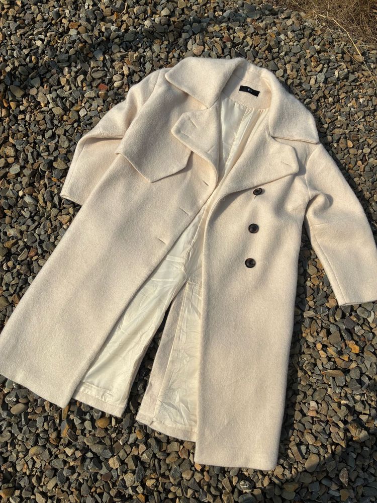 Elegant Cream Trench Coat