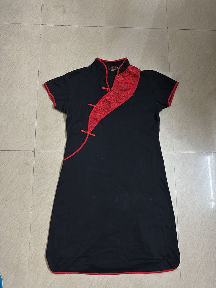 Cheongsam Style Black Dress( Bought from china)