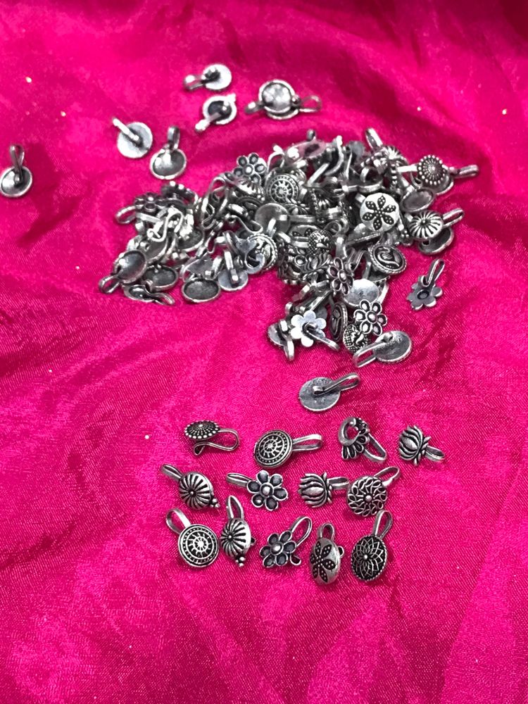 clip on oxidised nosepin (randomly chosen combo of 5)