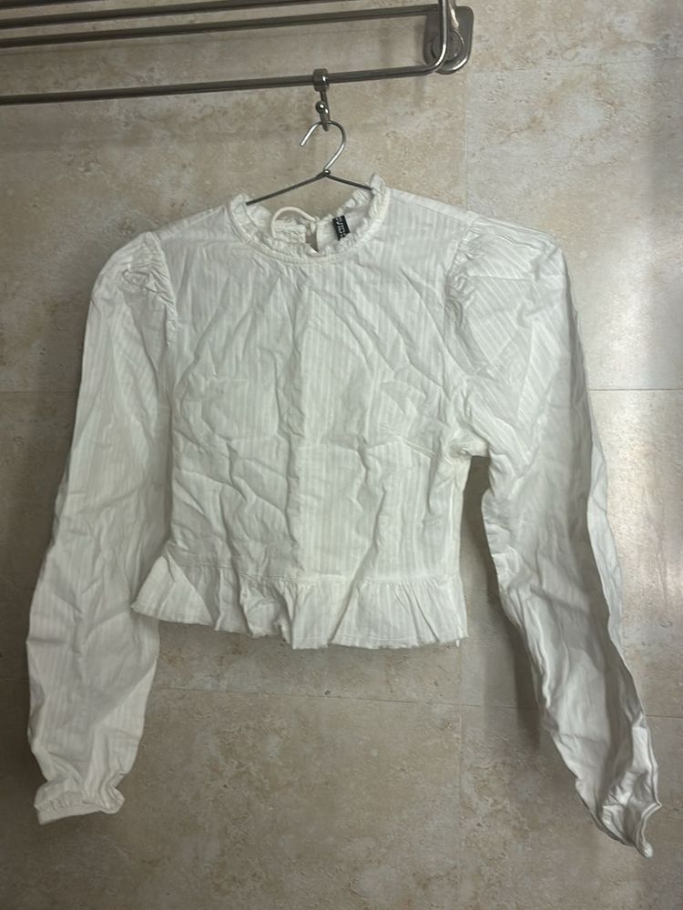 H&amp;M Korean White Blouse