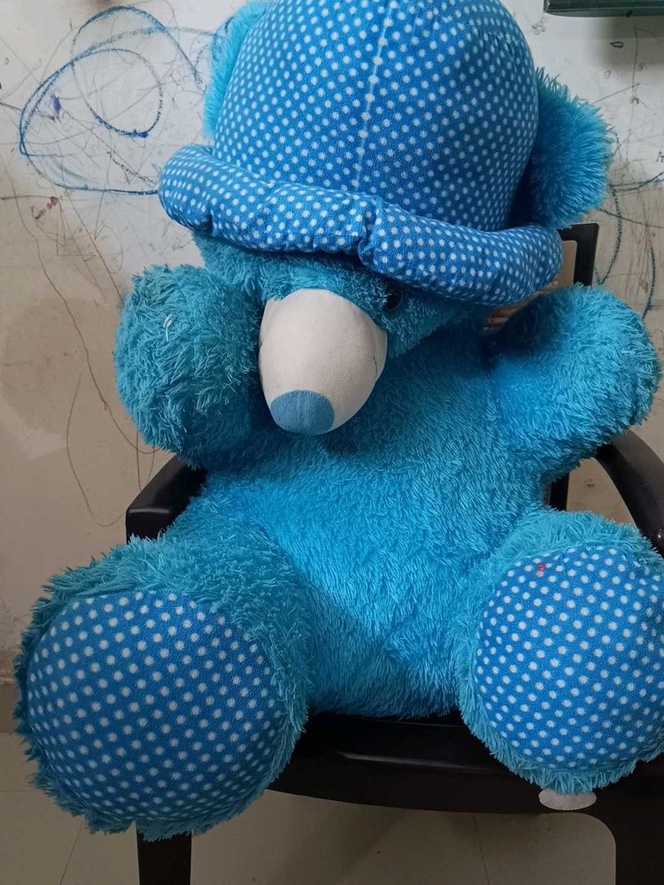 Blue Polka Dot Teddy Bear