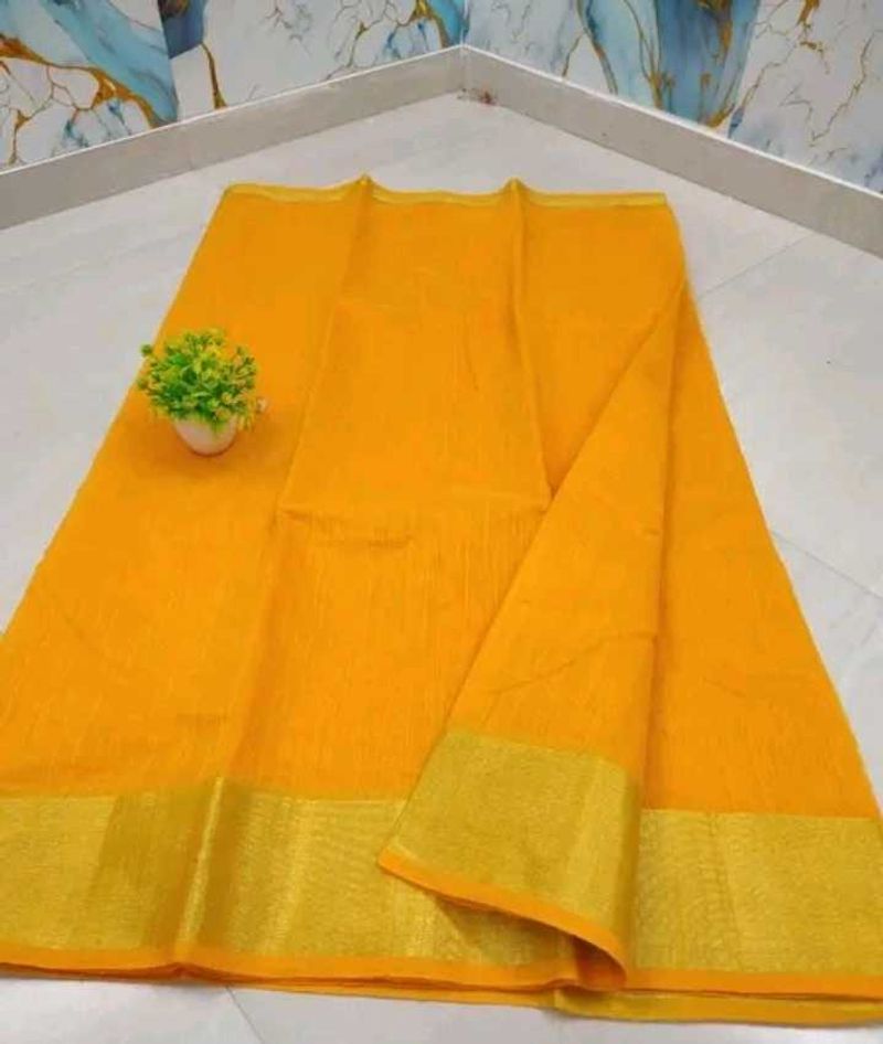 Elegant Yellow Saree with Gold Border