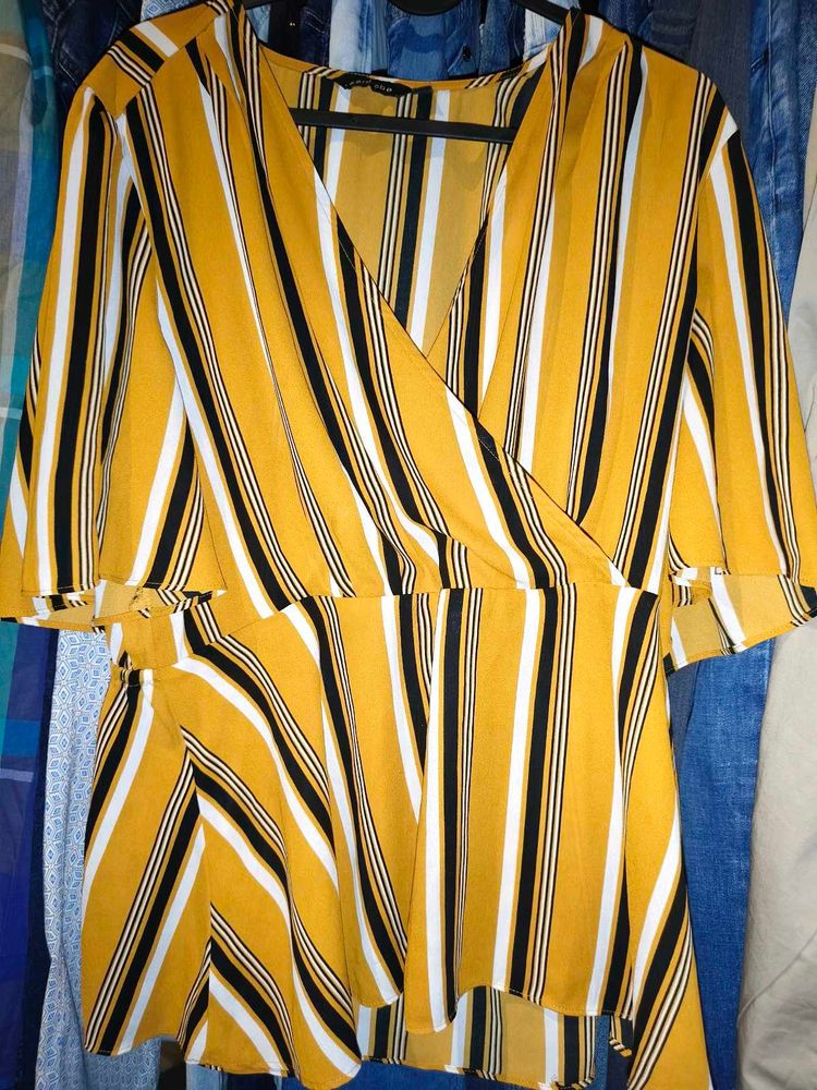 Striped Wrap Blouse 34 - 36 inches chest