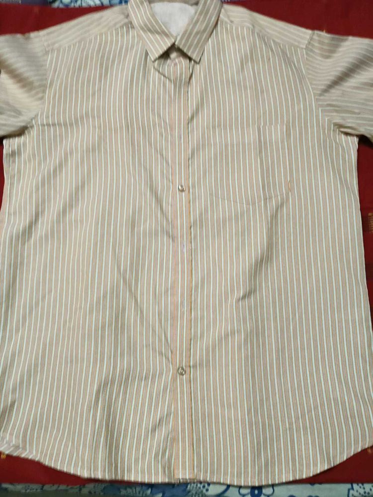 GoldenBeezeColor FullSleeves Polyester Shirt-UsedO