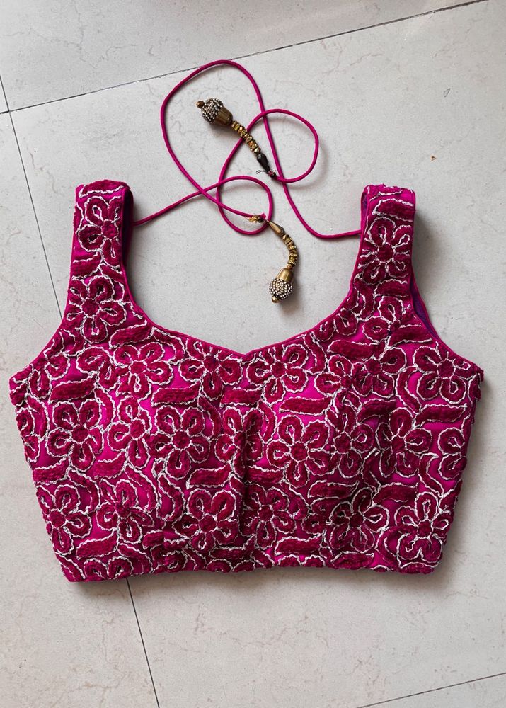 Embroidered Pink Blouse