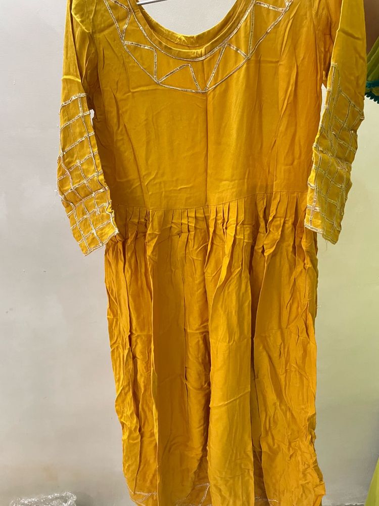 Yellow Frock &amp; Palazzo