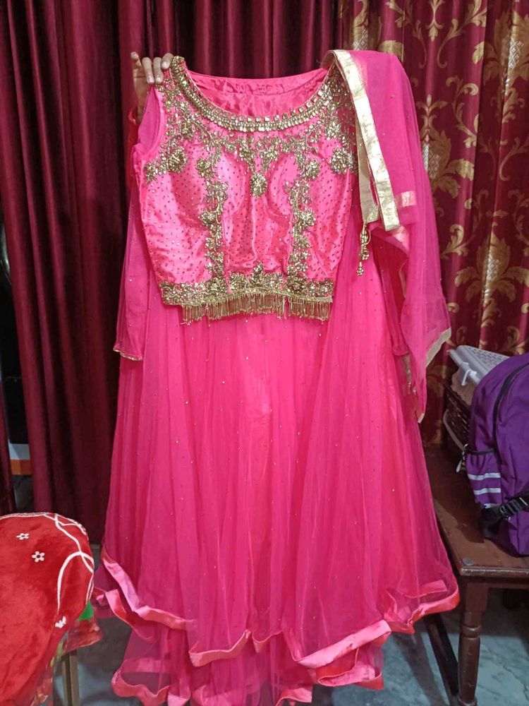 Peach Colour Lhega